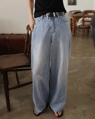 Summer wide denim pants