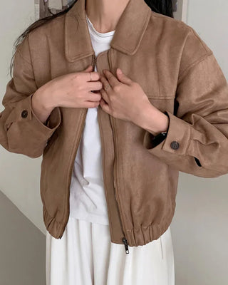 (Over 10,000 sold) (Unisex) Suede Blouson Jacket (4 colors)