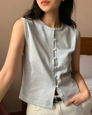 Layered bustier top sleeveless