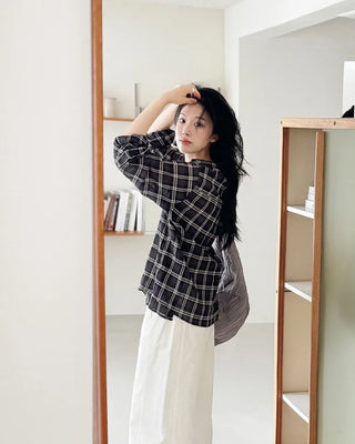 Summer Check Wrinkle Shirt