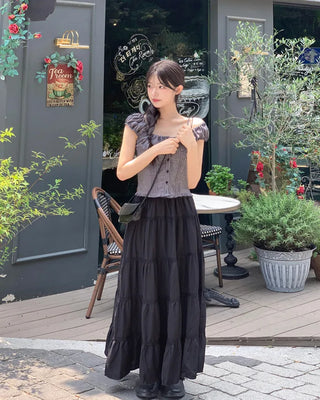 Pleated shirred blouse