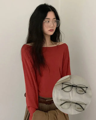 Vintage Simple Silver Glasses