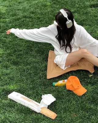 Soft towel hooded parka & training pants set