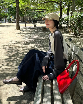 Simple square shoulder bag