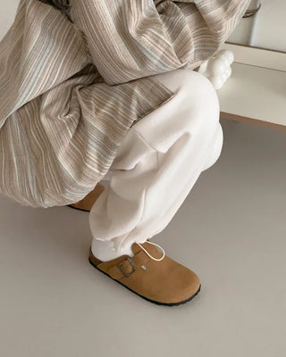 Couple mule sandals