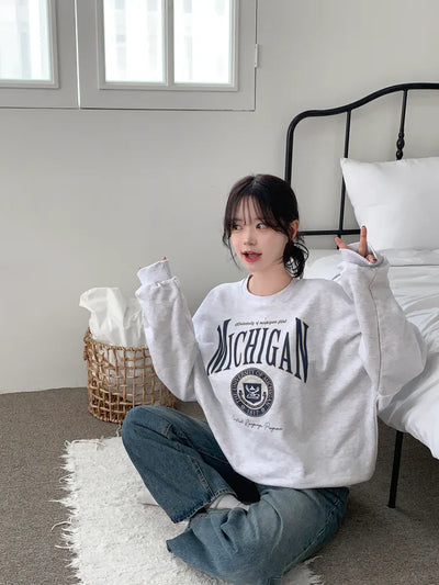 [3 colors] Oversized sweatshirt