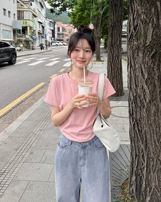 Summer wide denim pants
