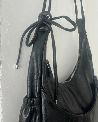 Leather 2-way shoulder bag