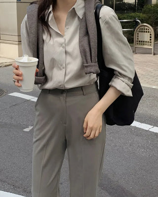 Semi-bootcut slacks