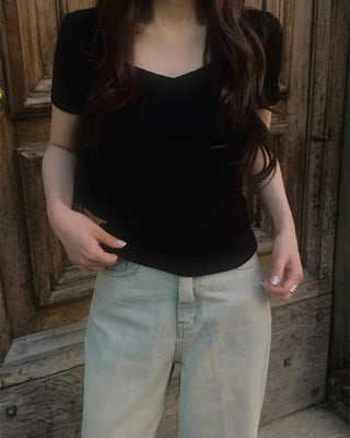 Square neck T-shirt