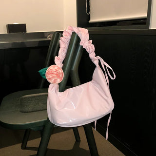 Ribbon Shirring Shoulder Bag
