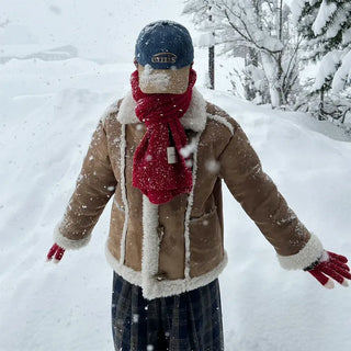 Knitted long scarf