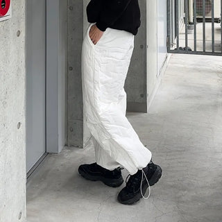 Quilted string pants