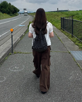 Dot Frill String Backpack