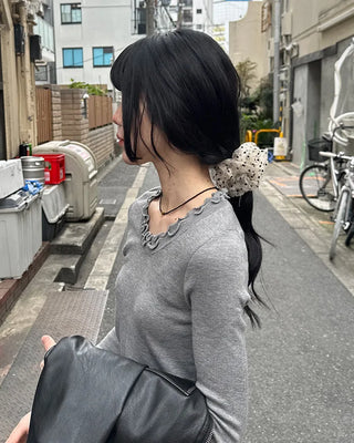 Sheer Dot Scrunchie