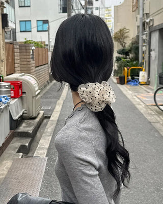 Sheer Dot Scrunchie