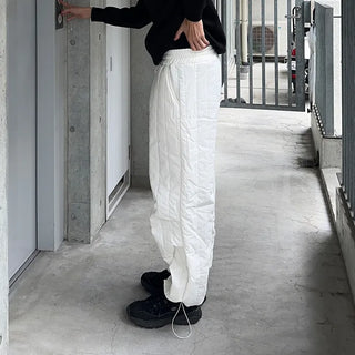 Quilted string pants