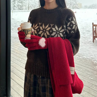 Knitted long scarf
