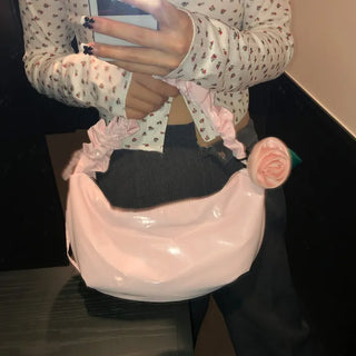 Ribbon Shirring Shoulder Bag