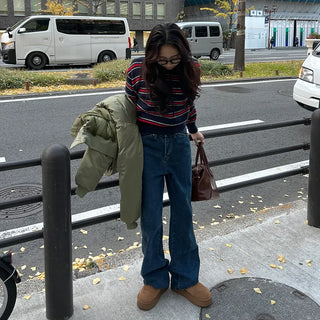 Carpenter wide denim pants