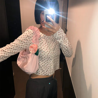 Ribbon Shirring Shoulder Bag