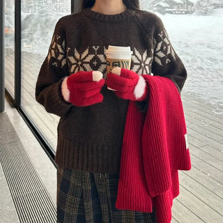 Knitted long scarf
