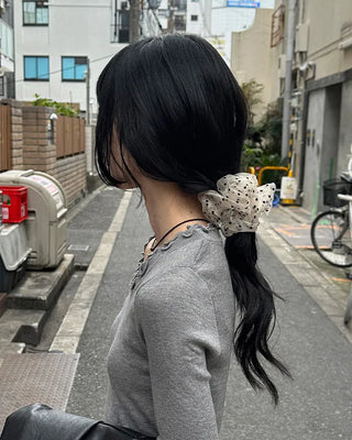 Sheer Dot Scrunchie