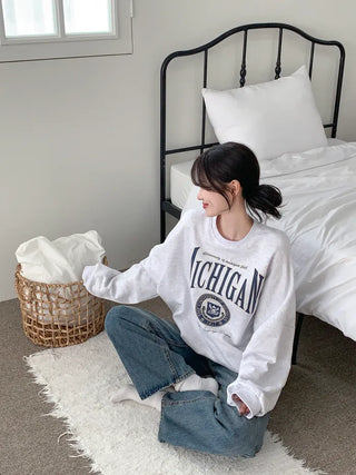 [3 colors] Oversized sweatshirt