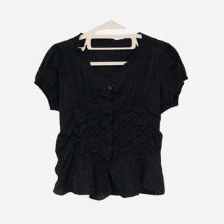 Raya Shirring Frill Blouse