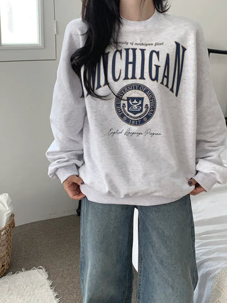 [3 colors] Oversized sweatshirt
