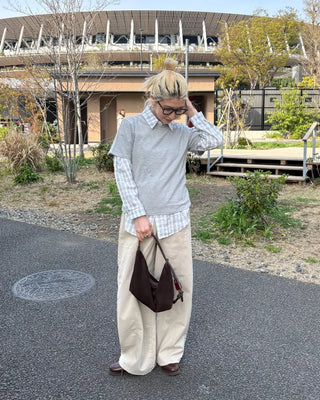 Round Hem Seersucker Check Shirt