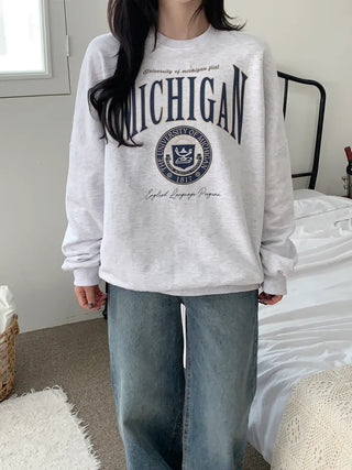 [3 colors] Oversized sweatshirt