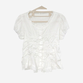Raya Shirring Frill Blouse