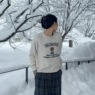 Lettering Bear Knit