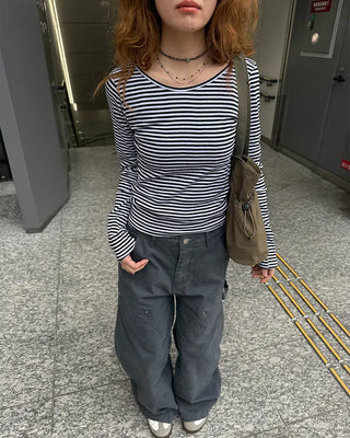 Wide Caper Cotton Pants