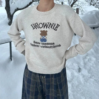 Lettering Bear Knit
