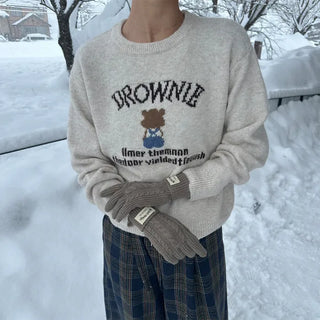 Lettering Bear Knit