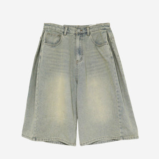 [3 colors] Mute Denim Beaded Bermuda Shorts