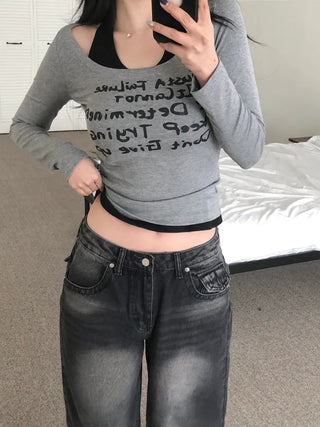 Slim Lettering T-Shirt