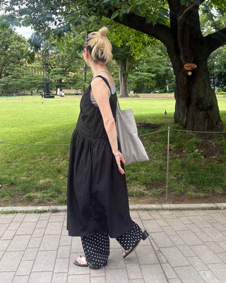 Dot Linen Mix Easy Pants
