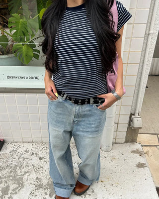 Basic Fit Striped Short Sleeve T-Shirt