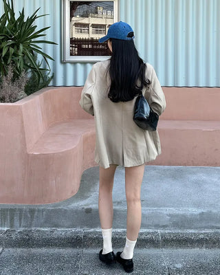 Round enamel shoulder bag