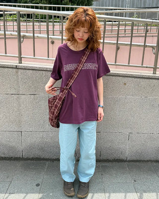 Checked Ribbon Shoulder Bag