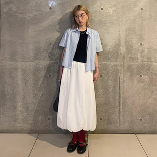 Plain cropped short-sleeved shirt