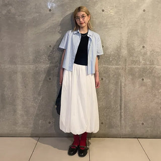 Plain cropped short-sleeved shirt
