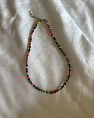 Asymmetrical Colorful Bead Necklace