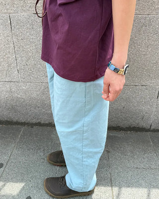 Cotton Curved Pants