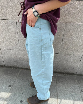 Cotton Curved Pants