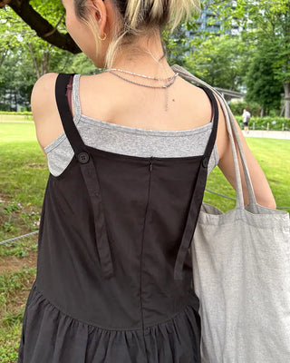 Gathered Point Wrinkle Long Dress