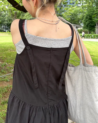 Round neck simple ribbed camisole